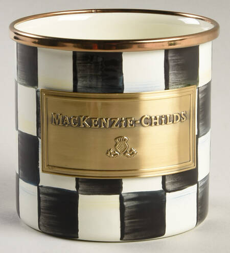 Courtly Check (Enamelware) Demi Canister No Lid