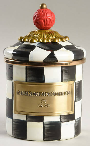 Courtly Check (Enamelware) Demi Canister & Lid
