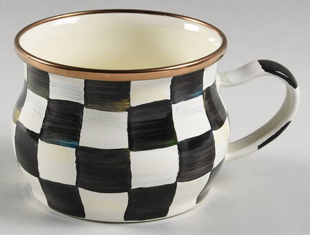 Courtly Check (Enamelware) Flat Cup