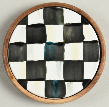Courtly Check (Enamelware) Coaster