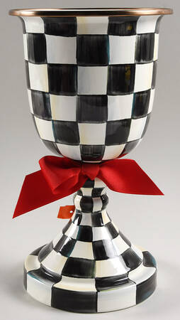 Courtly Check (Enamelware) 12" Vase