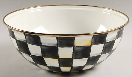 Courtly Check (Enamelware) 9" Round Serving Bowl