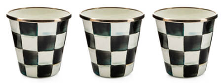 Courtly Check (Enamelware) (Set of 3) Herb Pot