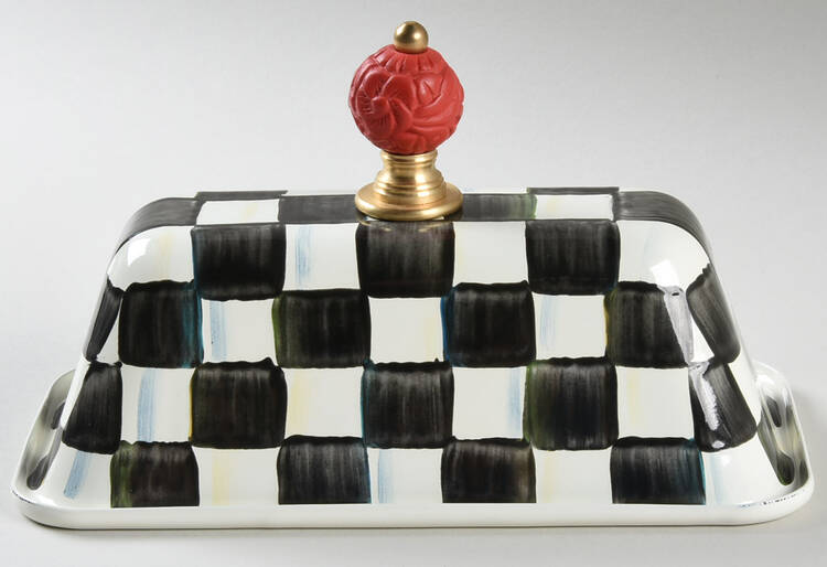 Courtly Check (Enamelware) Lid for 1/4 Lb Butter