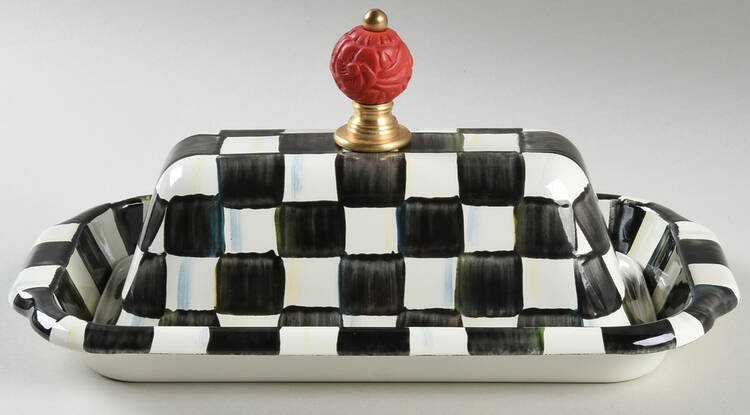 Courtly Check (Enamelware) 1/4 Lb Covered Butter