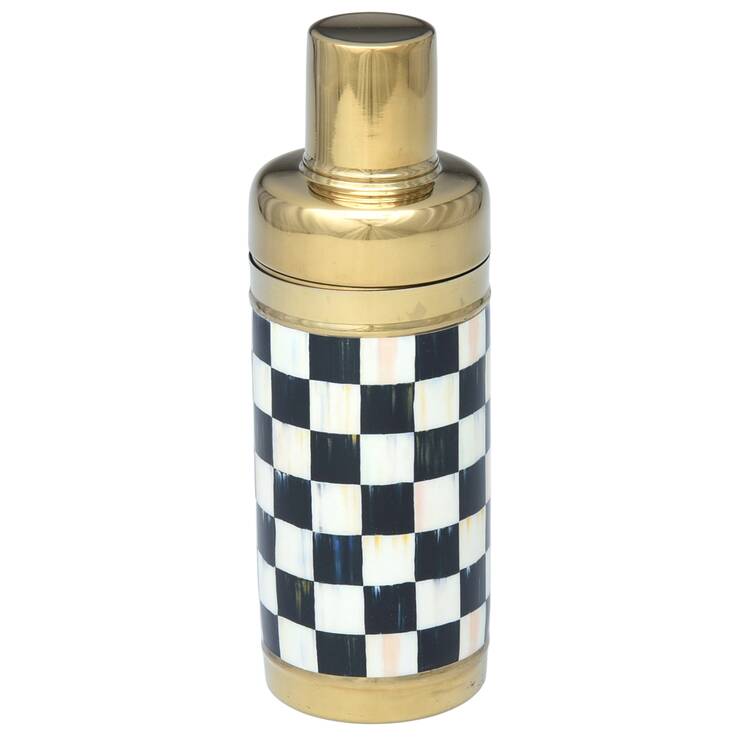 Courtly Check (Enamelware) Metal Cocktail Shaker & Lid
