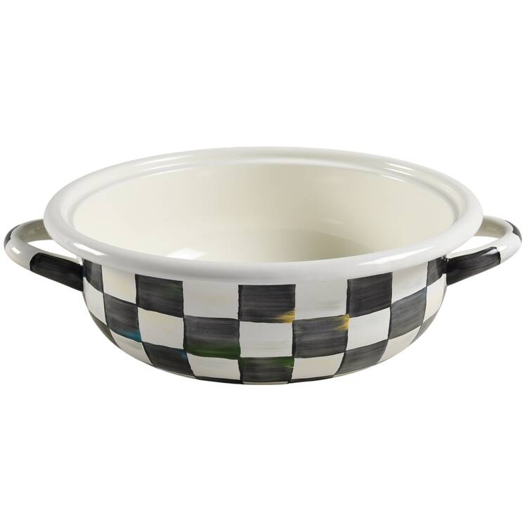 Courtly Check (Enamelware) 2.5 Qt Round Casserole No Lid