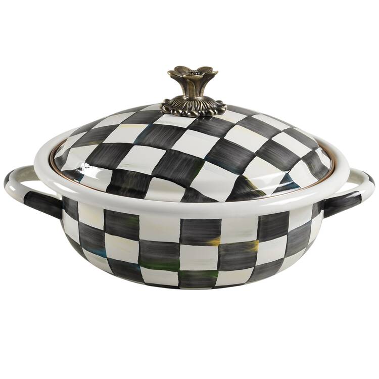 Courtly Check (Enamelware) 2.5 Qt Round Covered Casserole