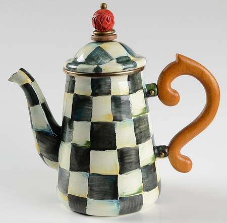 Courtly Check (Enamelware) Coffee Pot & Lid