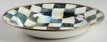 Courtly Check (Enamelware) Large Rim Soup Bowl