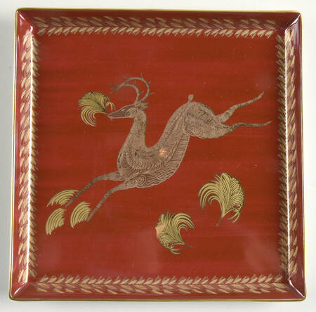 Leaping Deer 8" Square Tray