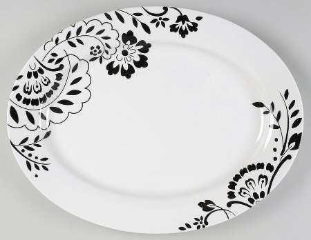 Hudson Black 16" Oval Serving Platter