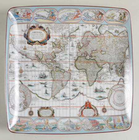 Blaeu Mercator Square Tray