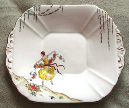 Fair Days Square Handled Cake Plate