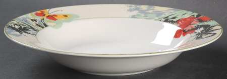 Modern Butterfly Large Rim Soup Bowl