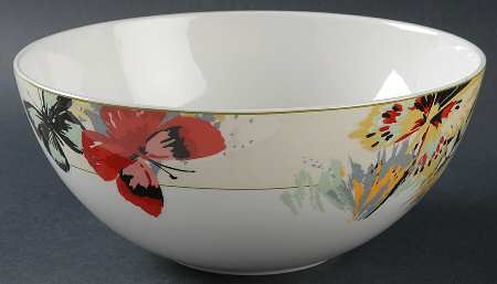 Modern Butterfly 8" Round Vegetable Bowl