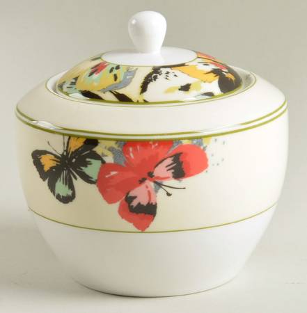 Modern Butterfly Sugar Bowl & Lid