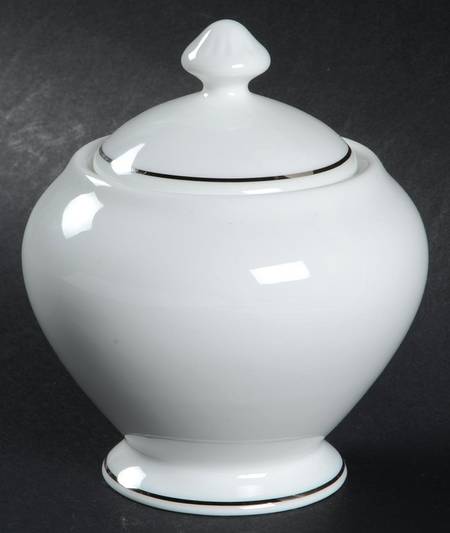 Simplicity Platinum Sugar Bowl & Lid