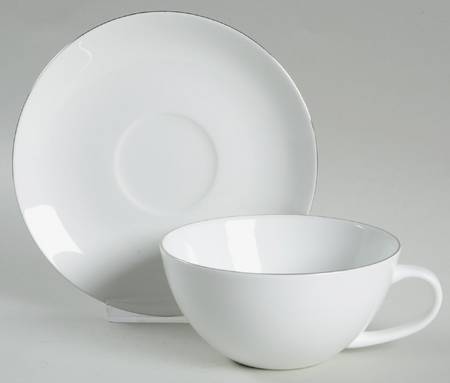 Simplicity Platinum Flat Cup & Saucer Set