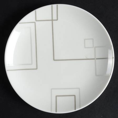 Geometric Squares Bread & Butter Plate