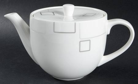 Geometric Squares Teapot & Lid