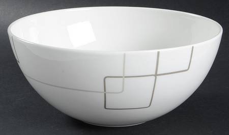 Geometric Squares 8" Round Vegetable Bowl