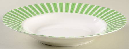 Allegro Green Large Rim Soup Bowl
