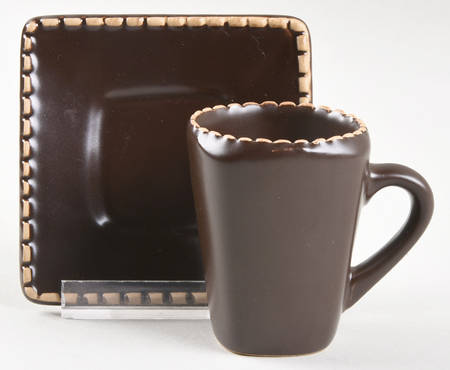 Italian Stitch Espresso Cup and Saucer Set