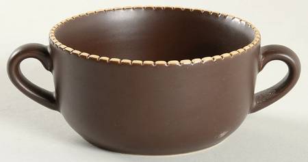 Italian Stitch Individual Handled Soup Bowl