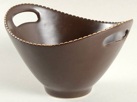 Italian Stitch 8" Oval Handled Serving Bowl