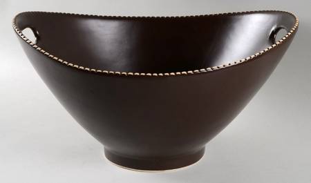 Italian Stitch 14" Oval Handled Serving Bowl