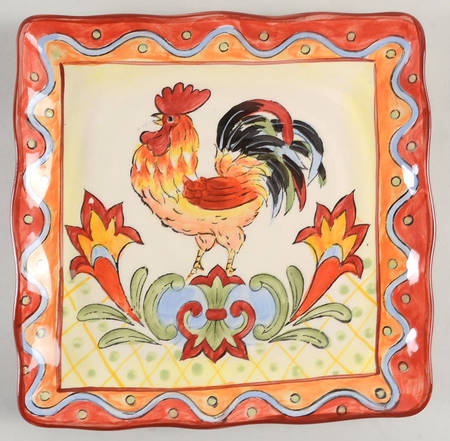 Orange Talavera Rooster by Maxcera Corp