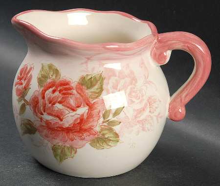 Victorian Toile Rose Creamer