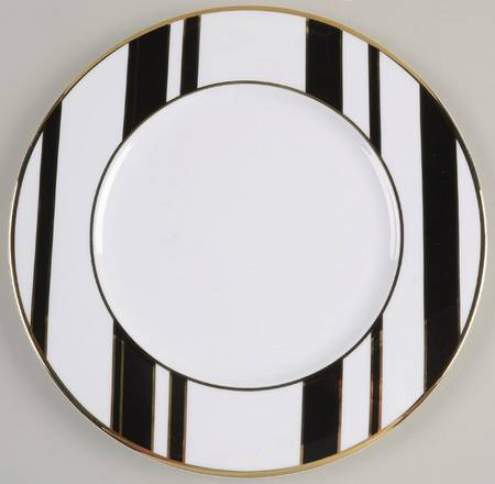 Color Studio Black and Gold Accent Salad Plate