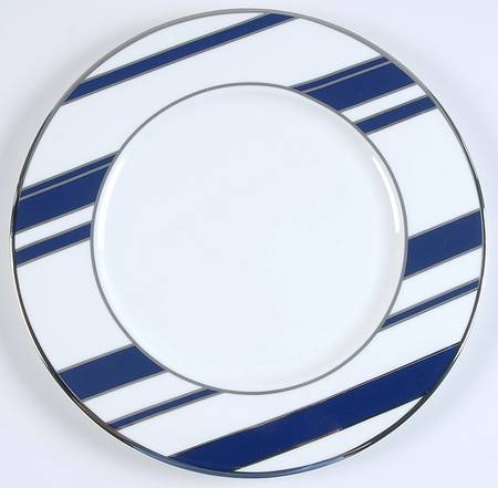 Color Studio Blue and Platinum Accent Salad Plate