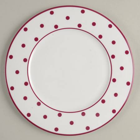 Color Studio Fuschia and Platinum Accent Salad Plate