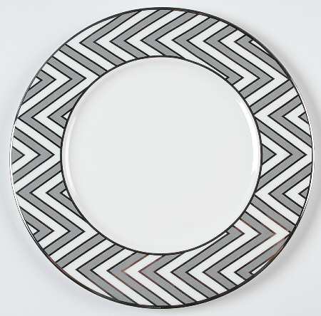 Color Studio Gray and Platinum Accent Salad Plate