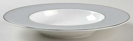 Color Studio Gray and Platinum Large Rim Soup Bowl