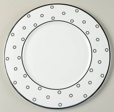 Color Studio Ivory and Platinum Accent Salad Plate