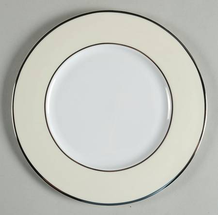 Color Studio Ivory and Platinum Salad Plate