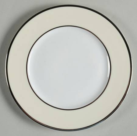Color Studio Ivory and Platinum Bread & Butter Plate