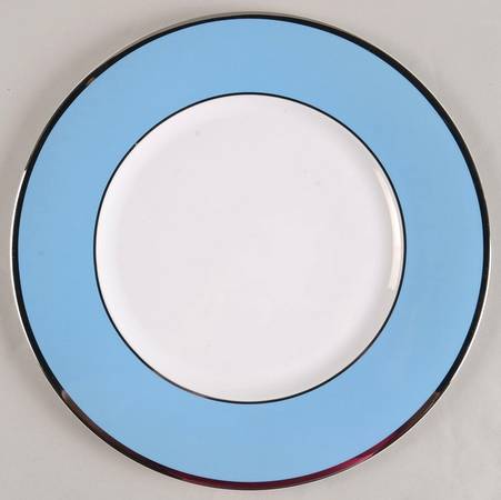 Color Studio Light Blue and Platinum Dinner Plate