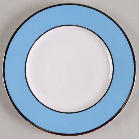 Color Studio Light Blue and Platinum Bread & Butter Plate