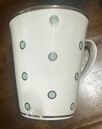 Color Studio Turquoise and Platinum Accent Mug