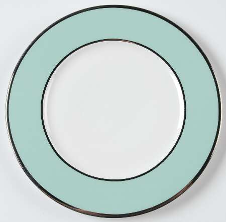 Color Studio Turquoise and Platinum Bread & Butter Plate