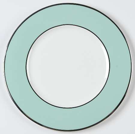 Color Studio Turquoise and Platinum Salad Plate