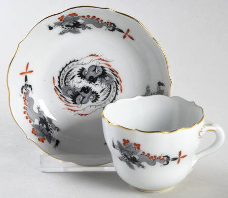Dragon Black (Red Dot Accent) by Meissen (Germany)