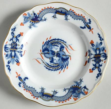 Dragon Blue (Red Dot Accent) Bread & Butter Plate