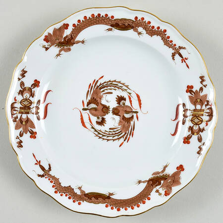 Dragon Brown (Red Dot Accent) by Meissen (Germany)