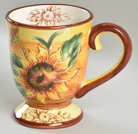 Toile Sunflower Mug
